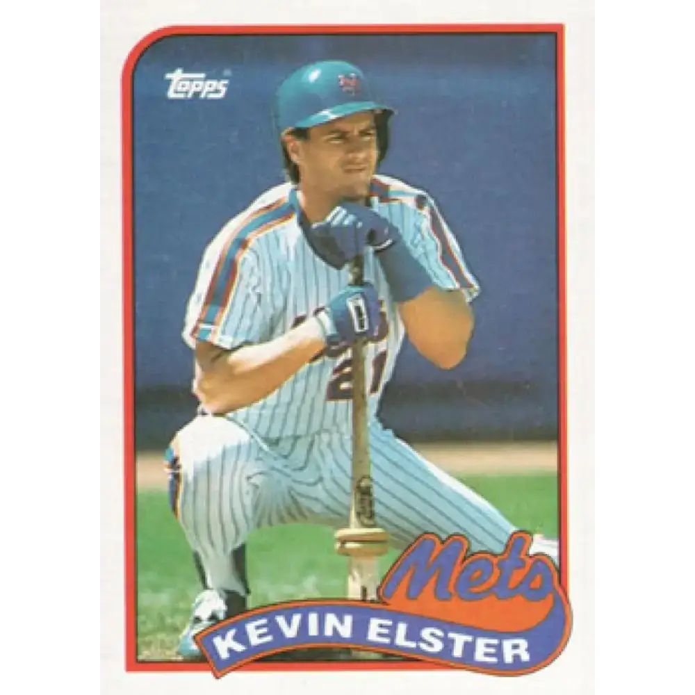 1989 Topps #356 Kevin Elster NM-MT New York Mets Baseball Card - Baseball Card Single