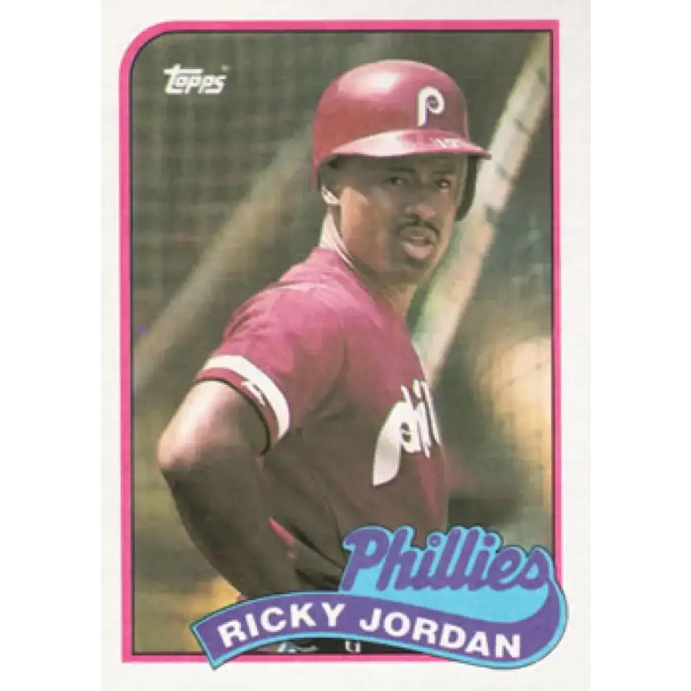 1989 Topps #358 Ricky Jordan NM-MT RC Rookie Philadelphia Phillies Baseball Card - Baseball Card Single