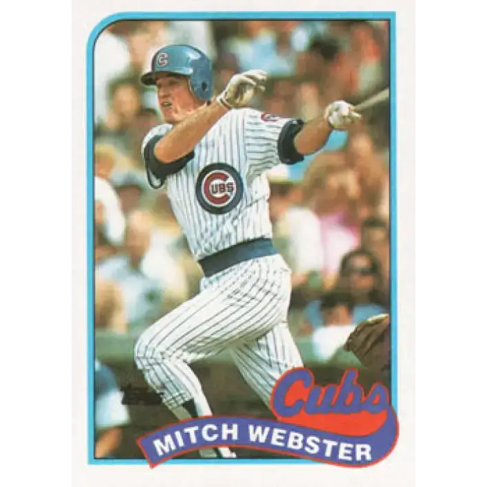 1989 Topps #36 Mitch Webster NM-MT Chicago Cubs Baseball Card - Baseball Card Single