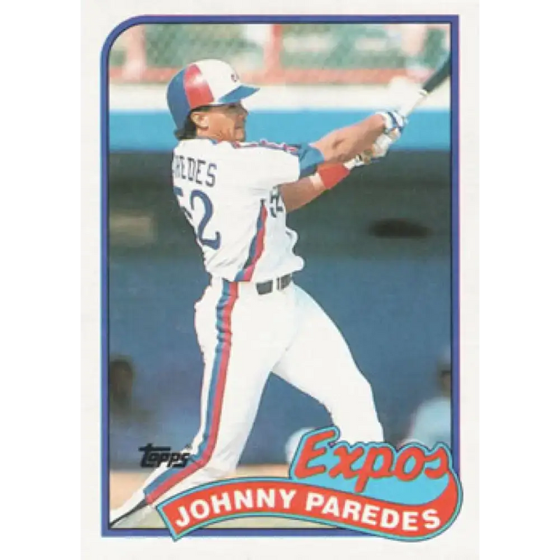 1989 Topps #367 Johnny Paredes NM-MT RC Rookie Montreal Expos Baseball Card - Baseball Card Single