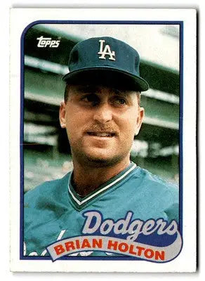 Vintage Brian Holton baseball card featuring Brian Holton in Los Angeles Dodgers uniform