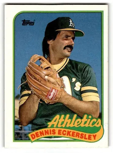 Dennis Eckersley Oakland Athletics baseball card from 1989 Topps #370