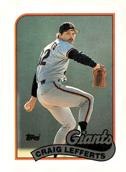 1988 Topps Craig Lefferts baseball card featuring San Francisco Giants player Craig Lefferts