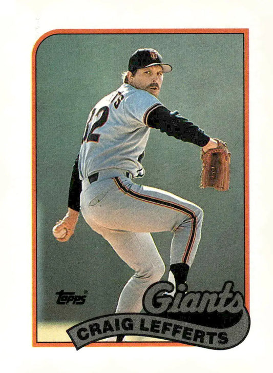 1988 Topps Craig Lefferts baseball card featuring San Francisco Giants player Craig Lefferts