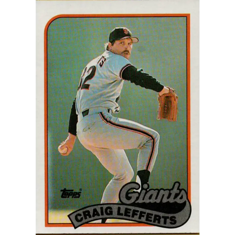 1989 Topps #372 Craig Lefferts NM-MT San Francisco Giants Baseball Card - Baseball Card Single