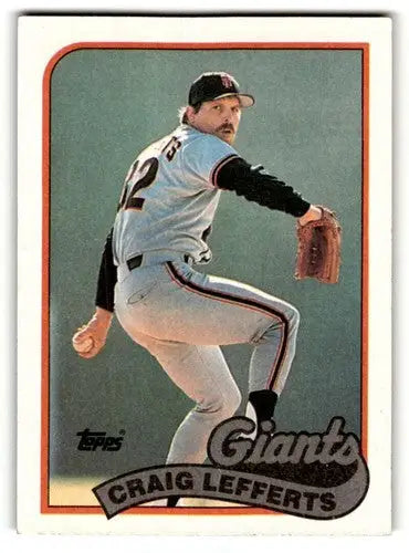 Original gloss baseball card of Craig Lefferts San Francisco Giants player
