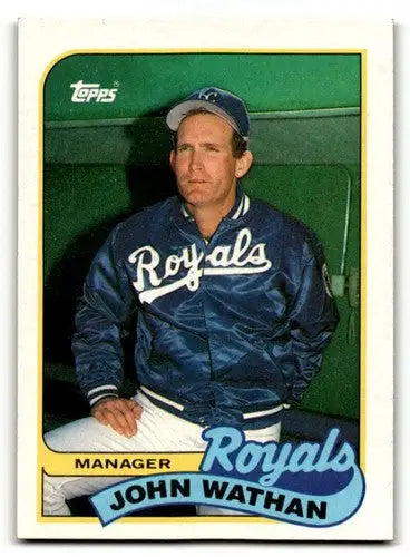 1989 Topps #374 John Wathan Kansas City Royals Baseball Cards EX/NM ID:53779