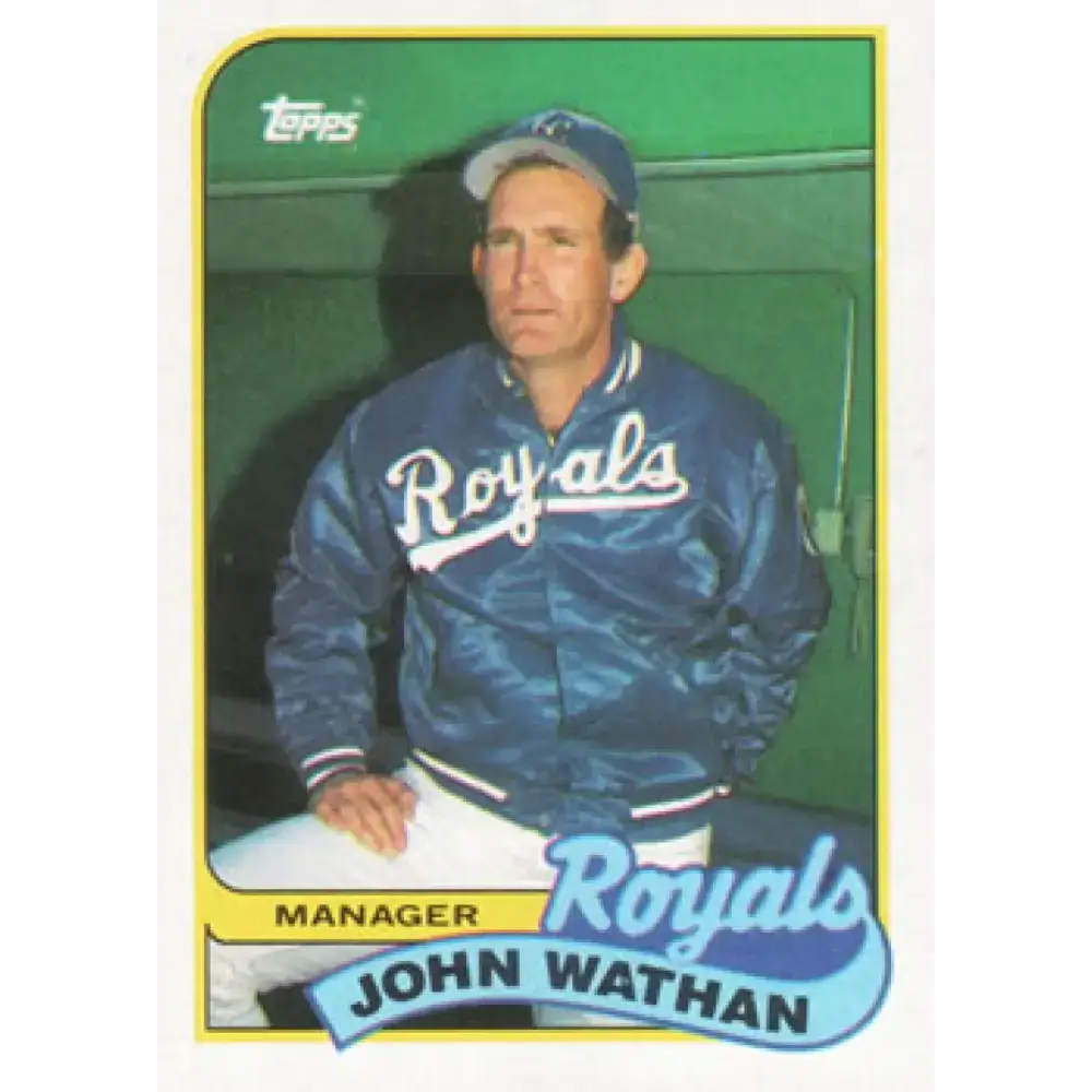 1989 Topps #374 John Wathan MG NM-MT Kansas City Royals Baseball Card - Baseball Card Single