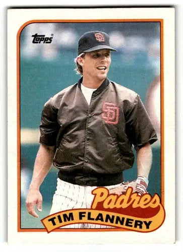 1989 Topps #379 Tim Flannery San Diego Padres Baseball Cards EX/NM ID:53819 - Baseball Card Single