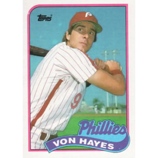 1989 Topps #385 Von Hayes NM-MT Philadelphia Phillies Baseball Card - Baseball Card Single