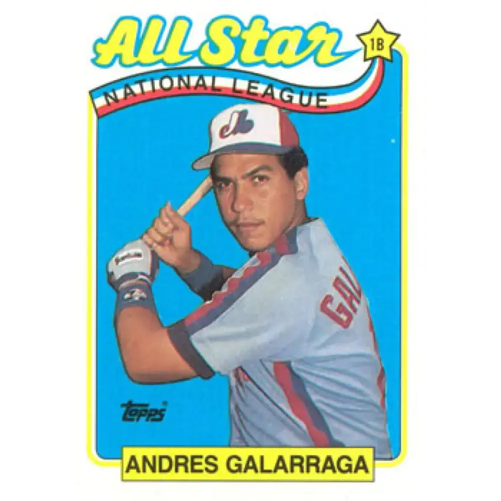 1989 Topps #386 Andres Galarraga AS NM-MT Montreal Expos Baseball Card - Baseball Card Single
