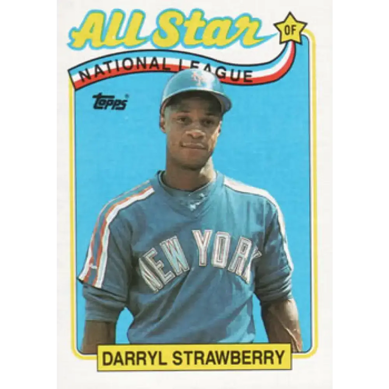 1989 Topps #390 Darryl Strawberry AS NM-MT New York Mets Baseball Card - Baseball Card Single