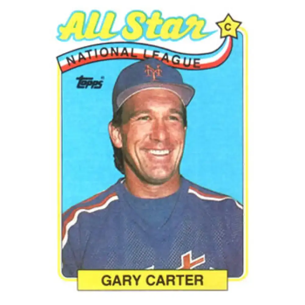 1989 Topps #393 Gary Carter AS NM-MT New York Mets Baseball Card - Baseball Card Single