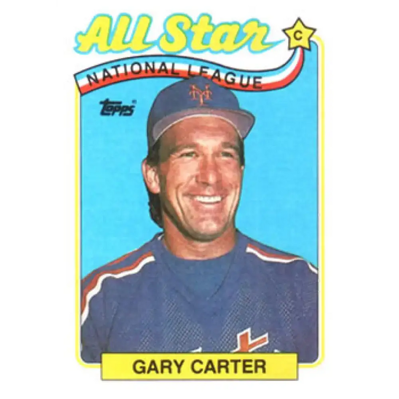 1989 Topps #393 Gary Carter AS NM-MT New York Mets Baseball Card - Baseball Card Single