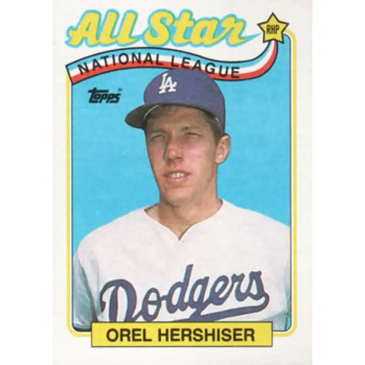 1989 Topps #394 Orel Hershiser AS NM-MT Los Angeles Dodgers Baseball Card - Baseball Card Single