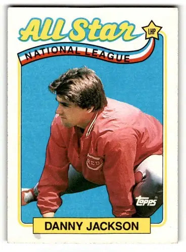 1989 Topps #395 Danny Jackson Cincinnati Reds Baseball Cards EX/NM ID:53817 - Baseball Card Single