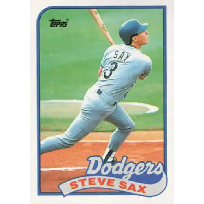 1989 Topps #40 Steve Sax NM-MT Los Angeles Dodgers Baseball Card - Baseball Card Single
