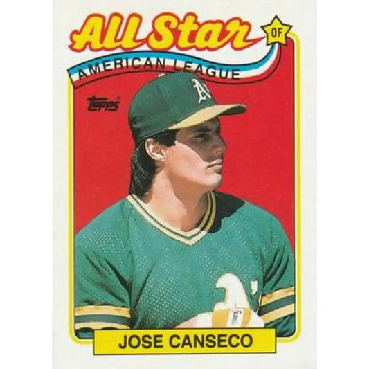 1989 Topps #401 Jose Canseco AS NM-MT Oakland Athletics Baseball Card - Baseball Card Single