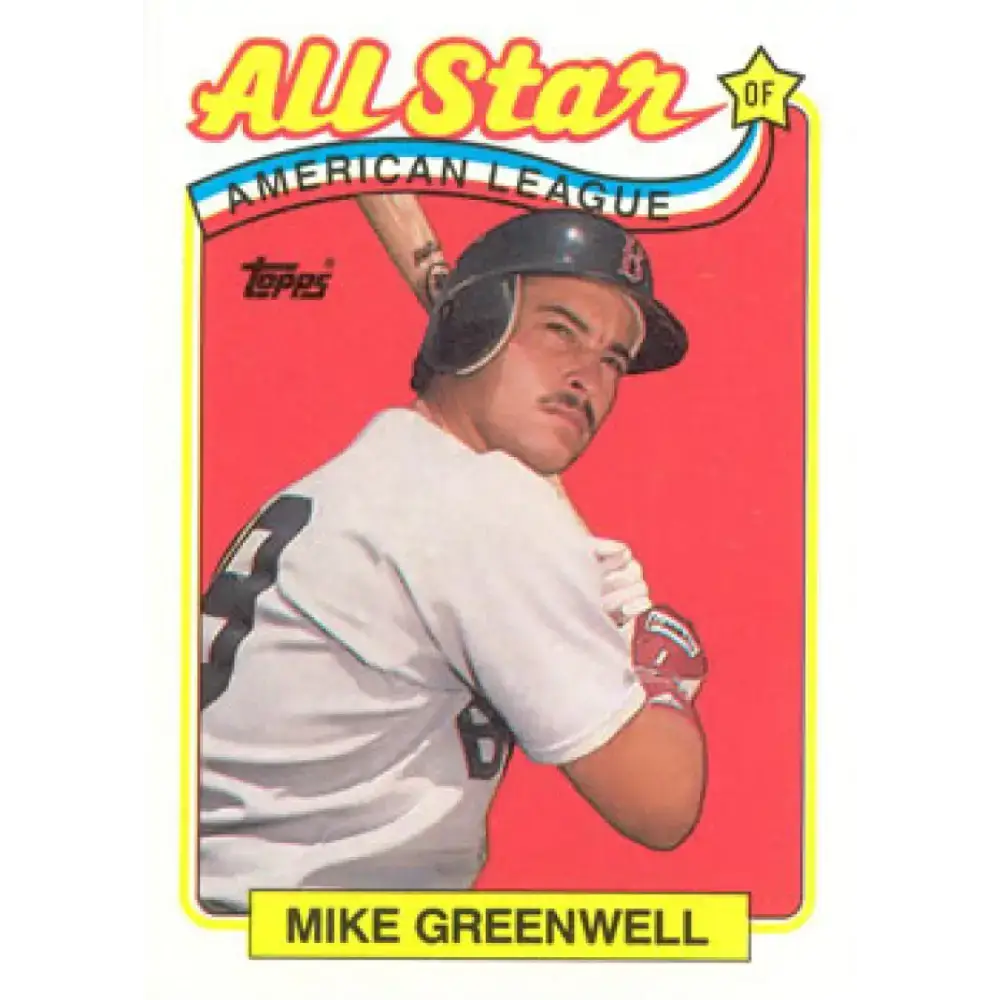 1989 Topps #402 Mike Greenwell AS NM-MT Boston Red Sox Baseball Card - Baseball Card Single