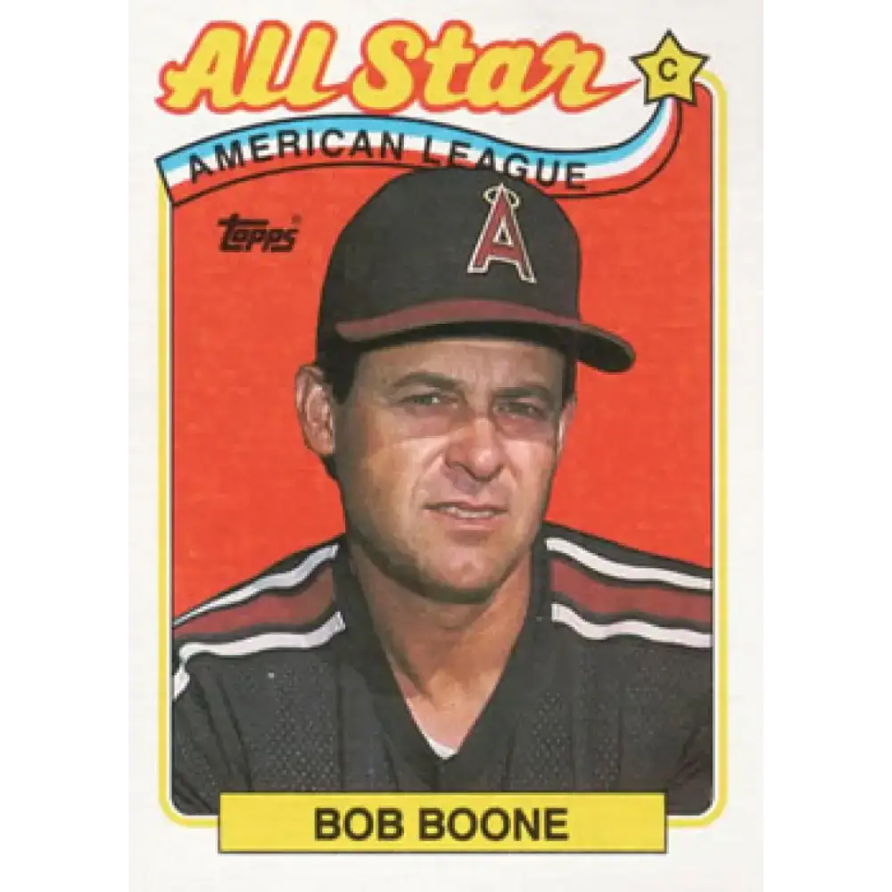 1989 Topps #404 Bob Boone AS NM-MT California Angels Baseball Card - Baseball Card Single