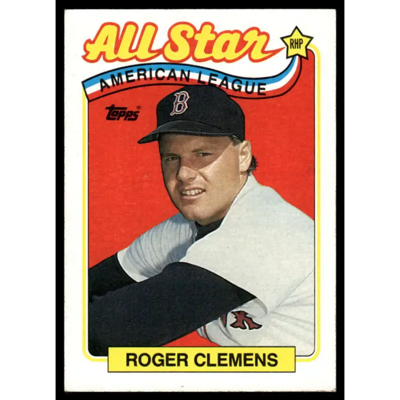 1989 Topps #405 Roger Clemens EX/NM Boston Red Sox Baseball Card - Baseball Card Single