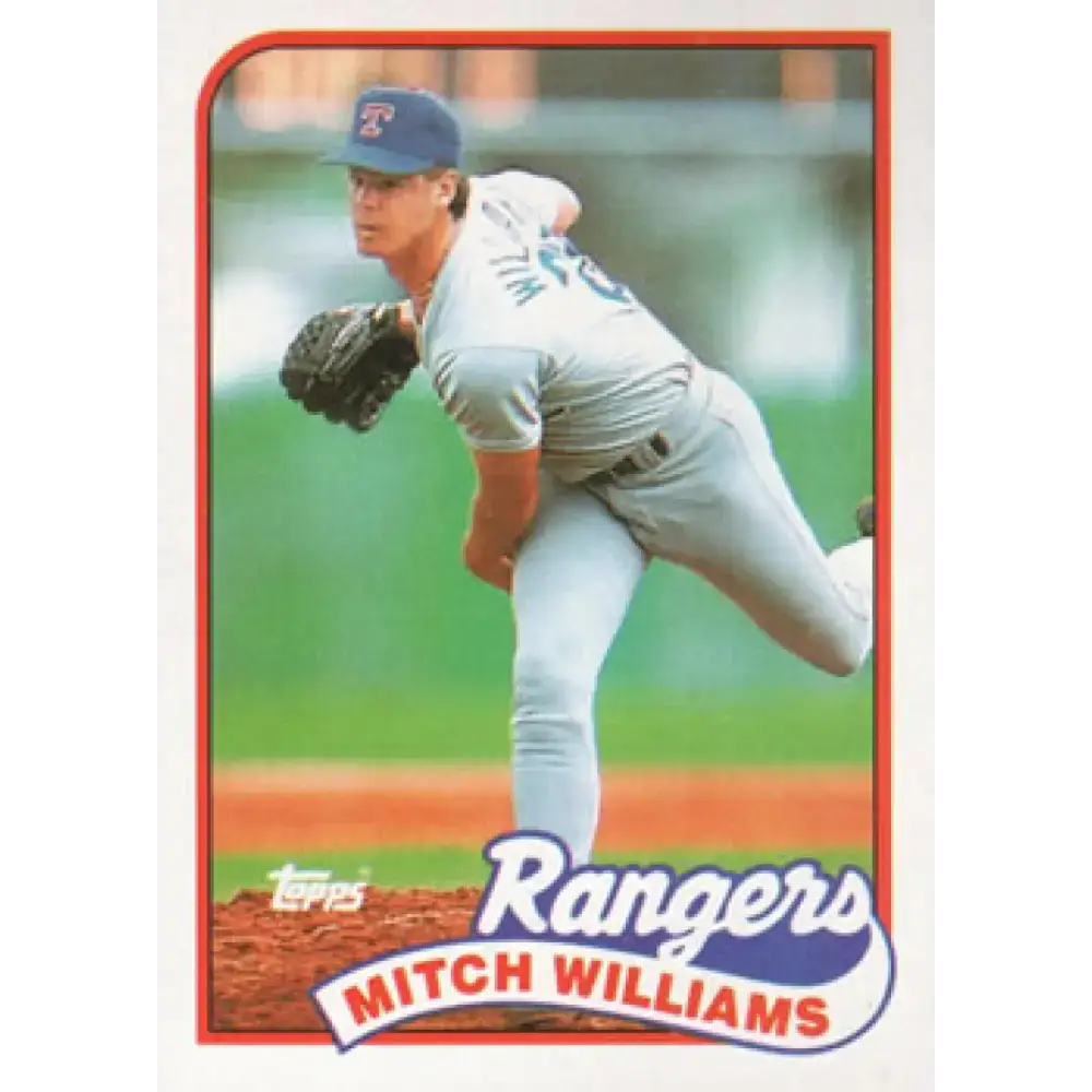 1989 Topps #411 Mitch Williams NM-MT Texas Rangers Baseball Card - Baseball Card Single