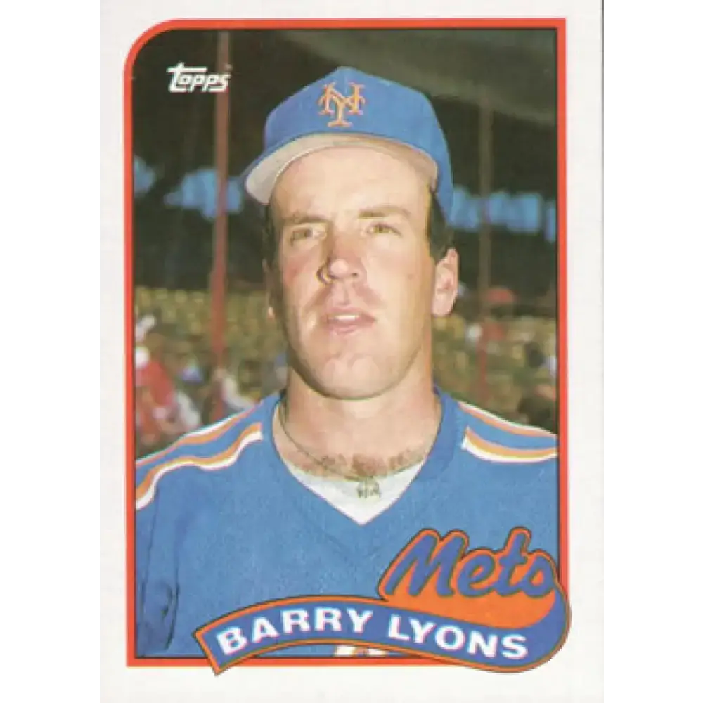 1989 Topps #412 Barry Lyons NM-MT New York Mets Baseball Card - Baseball Card Single