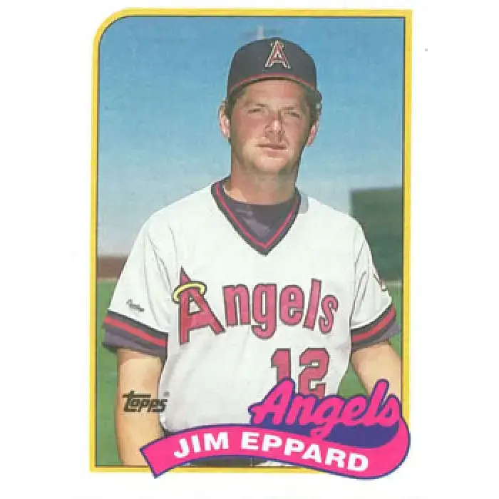 1989 Topps #42 Jim Eppard NM-MT California Angels Baseball Card - Baseball Card Single