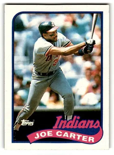 1989 Topps #420 Joe Carter Cleveland Indians Baseball Cards NM Near ID:64635 - Baseball Card Single