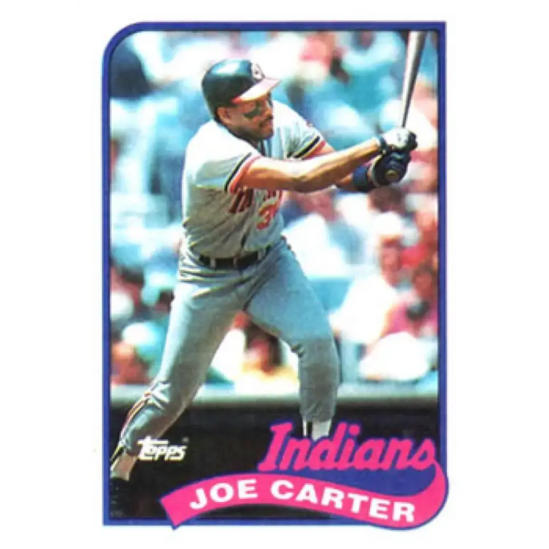 1989 Topps #420 Joe Carter NM-MT Cleveland Indians Baseball Card - Baseball Card Single