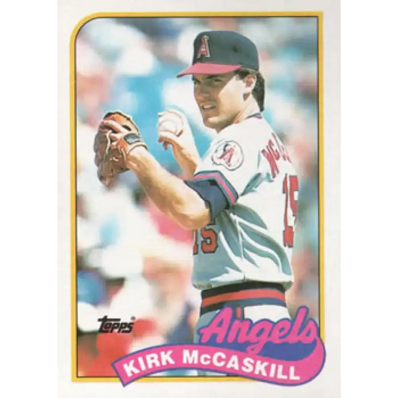 1989 Topps #421 Kirk McCaskill NM-MT California Angels Baseball Card - Baseball Card Single