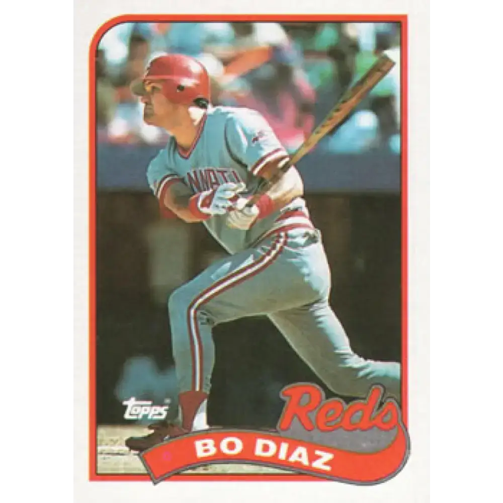 1989 Topps #422 Bo Diaz NM-MT Cincinnati Reds Baseball Card - Baseball Card Single