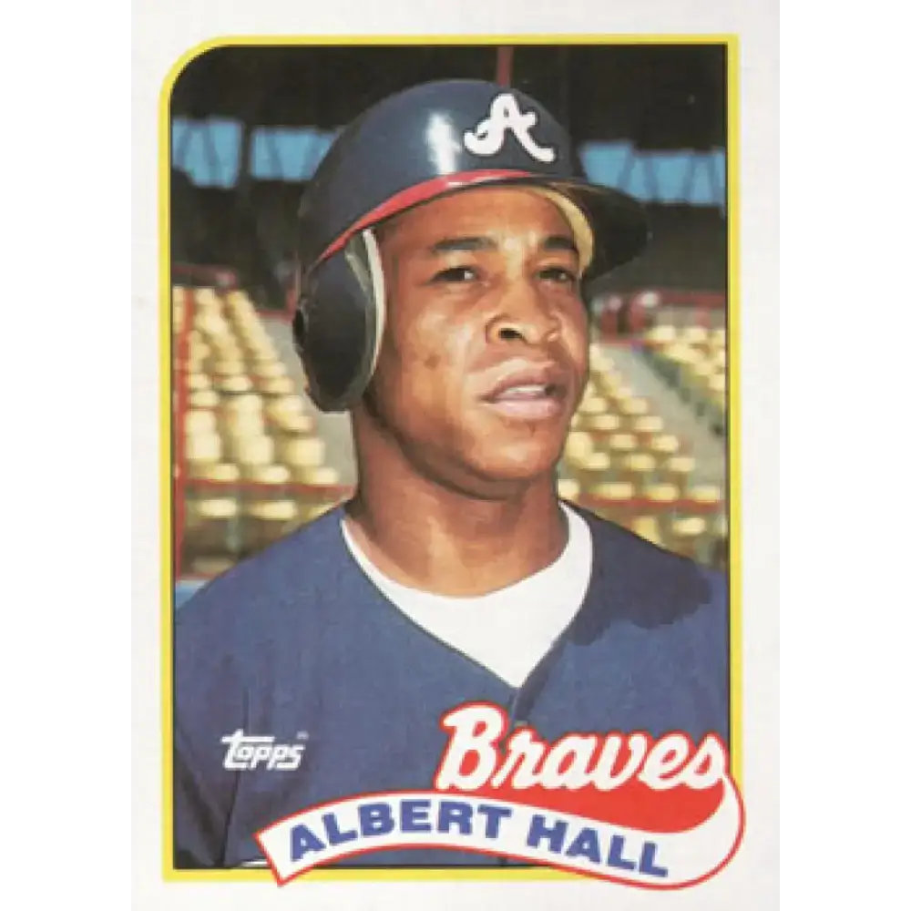 1989 Topps #433 Albert Hall NM-MT Atlanta Braves Baseball Card - Baseball Card Single