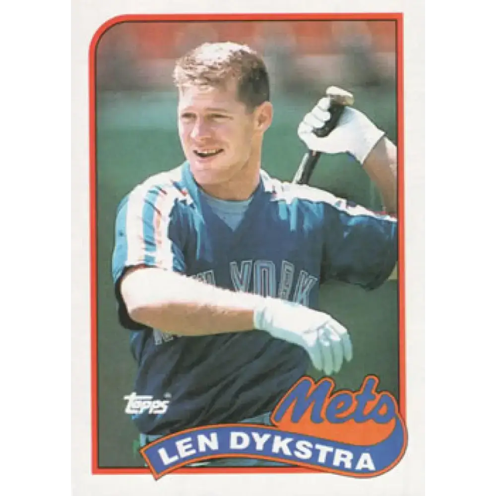 1989 Topps #435 Lenny Dykstra NM-MT New York Mets Baseball Card - Baseball Card Single