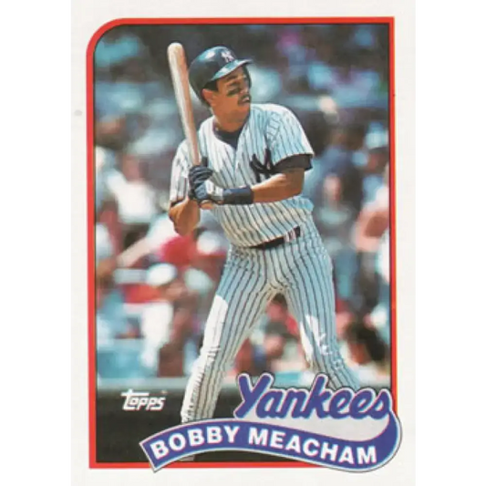 1989 Topps #436 Bobby Meacham NM-MT New York Yankees Baseball Card - Baseball Card Single