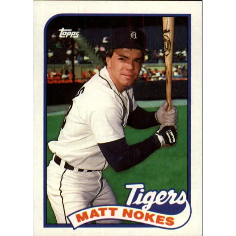 1989 Topps #445 Matt Nokes NM-MT Detroit Tigers Baseball Card - Baseball Card Single