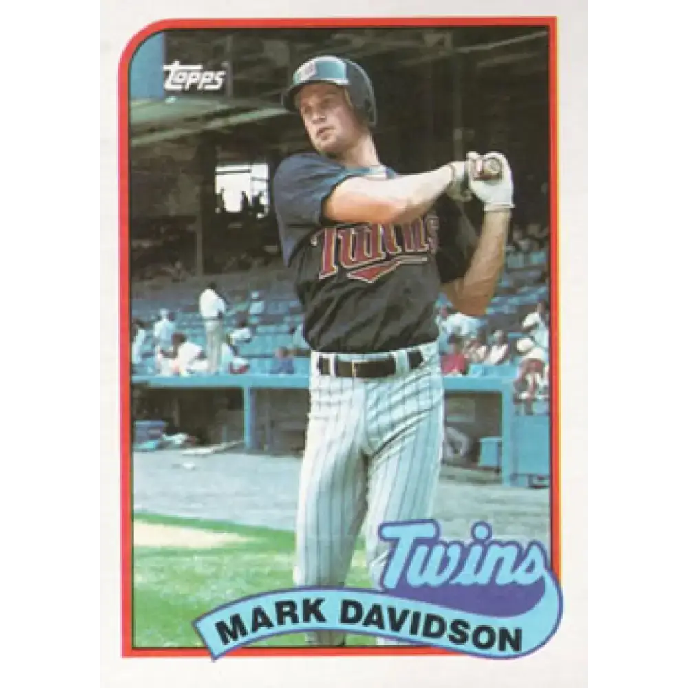 1989 Topps #451 Mark Davidson NM-MT Minnesota Twins Baseball Card - Baseball Card Single