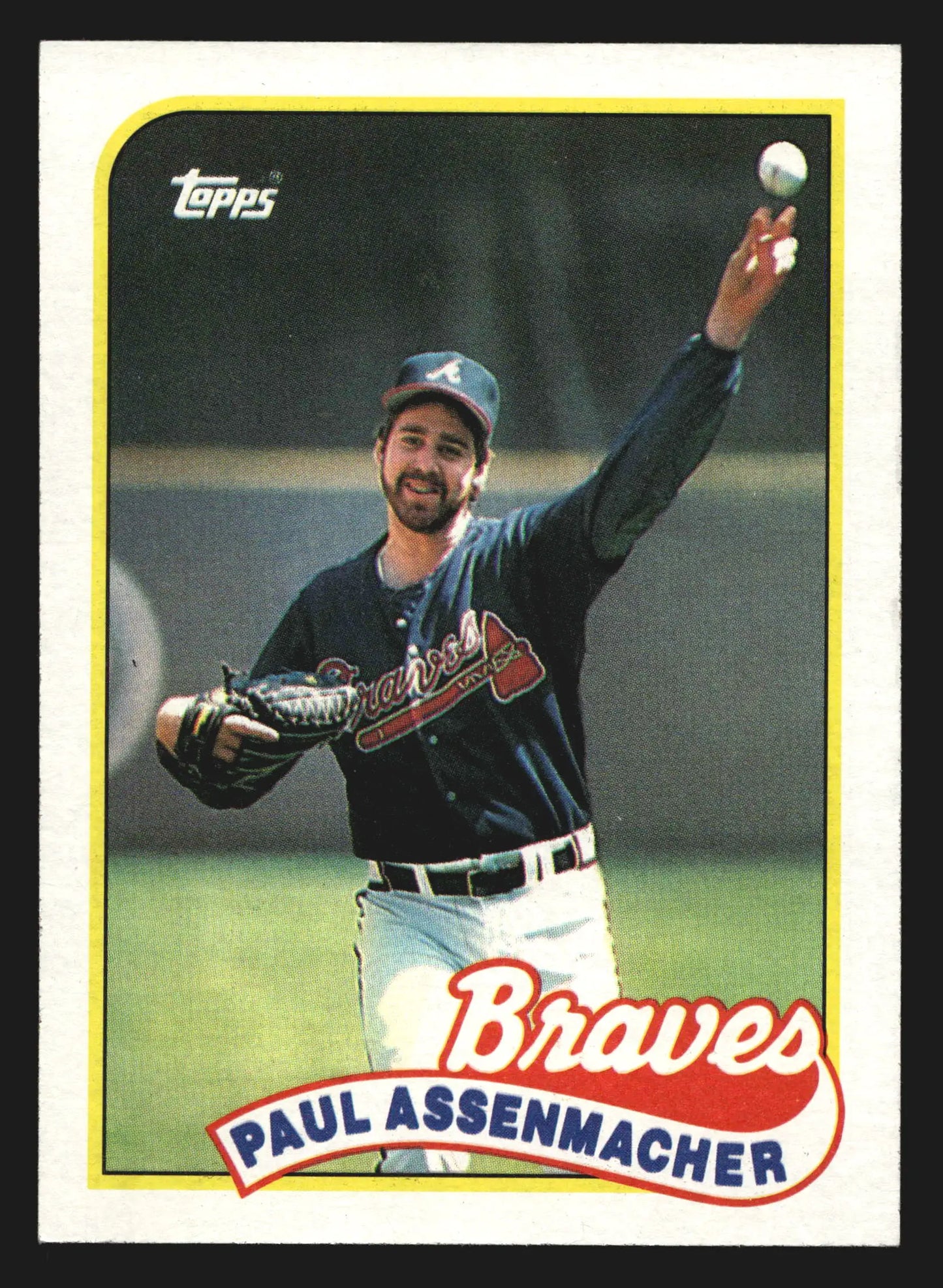 1989 Topps #454 Paul Assenmacher Atlanta Braves