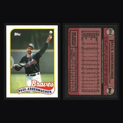 1989 Topps #454 Paul Assenmacher Atlanta Braves - Baseball Card Single