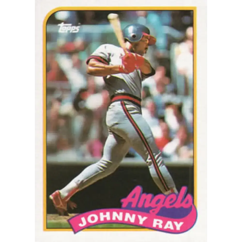 1989 Topps #455 Johnny Ray NM-MT California Angels Baseball Card - Baseball Card Single