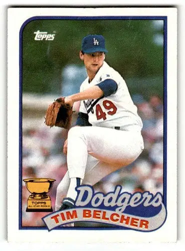 1989 Topps #456 Tim Belcher Los Angeles Dodgers Baseball Cards EX/NM ID:53808 - Baseball Card Single