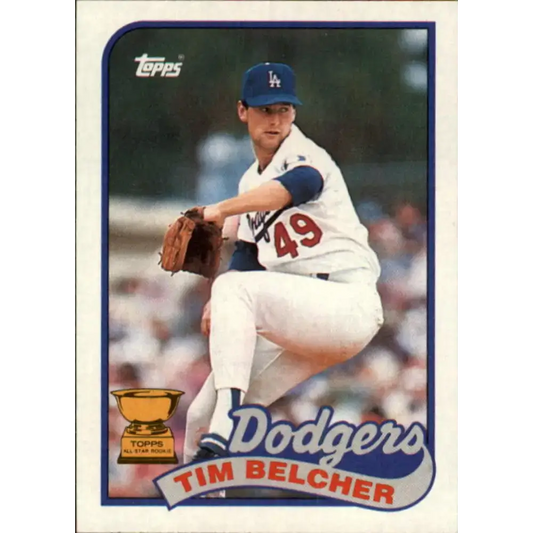 1989 Topps #456 Tim Belcher NM-MT Los Angeles Dodgers Baseball Card - Baseball Card Single