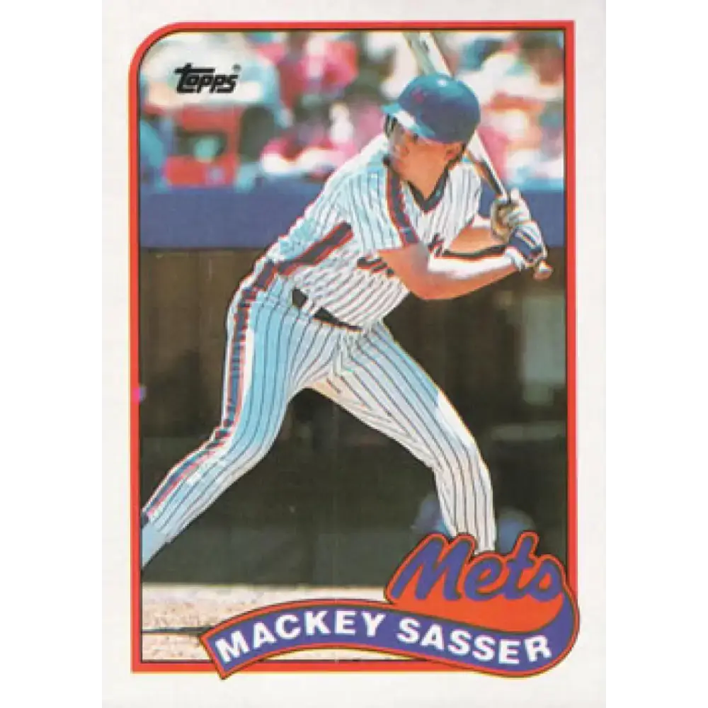 1989 Topps #457 Mackey Sasser NM-MT New York Mets Baseball Card - Baseball Card Single