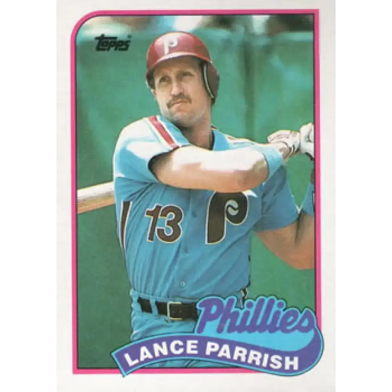 1989 Topps #470 Lance Parrish NM-MT Philadelphia Phillies Baseball Card - Baseball Card Single