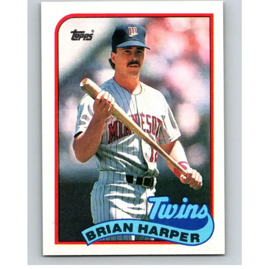 1989 Topps #472 Brian Harper NM-MT Minnesota Twins Baseball Card - Baseball Card Single
