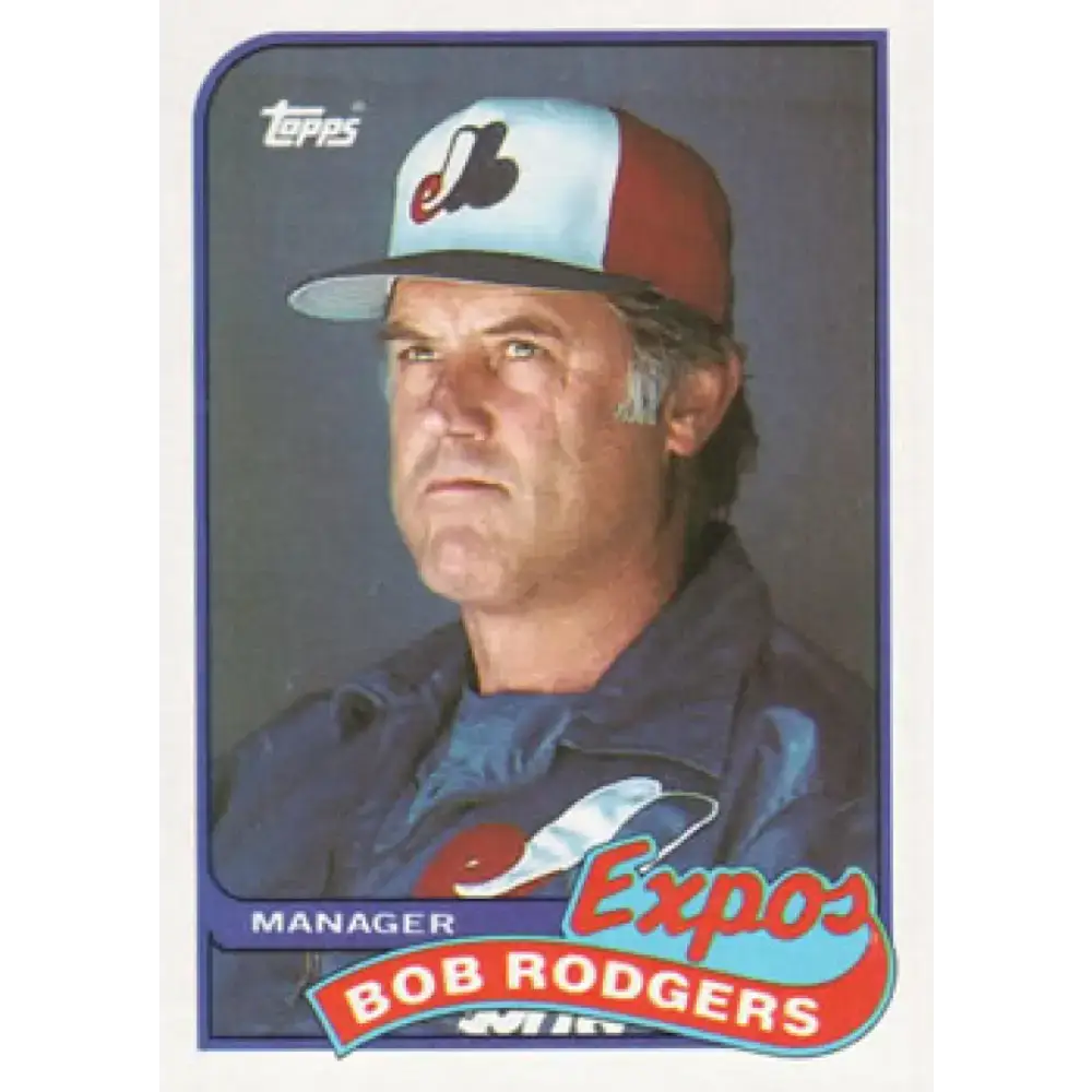 1989 Topps #474 Bob Rodgers MG NM-MT Montreal Expos Baseball Card - Baseball Card Single
