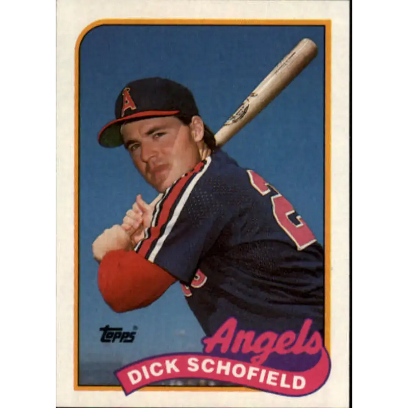 1989 Topps #477 Dick Schofield NM-MT California Angels Baseball Card - Baseball Card Single