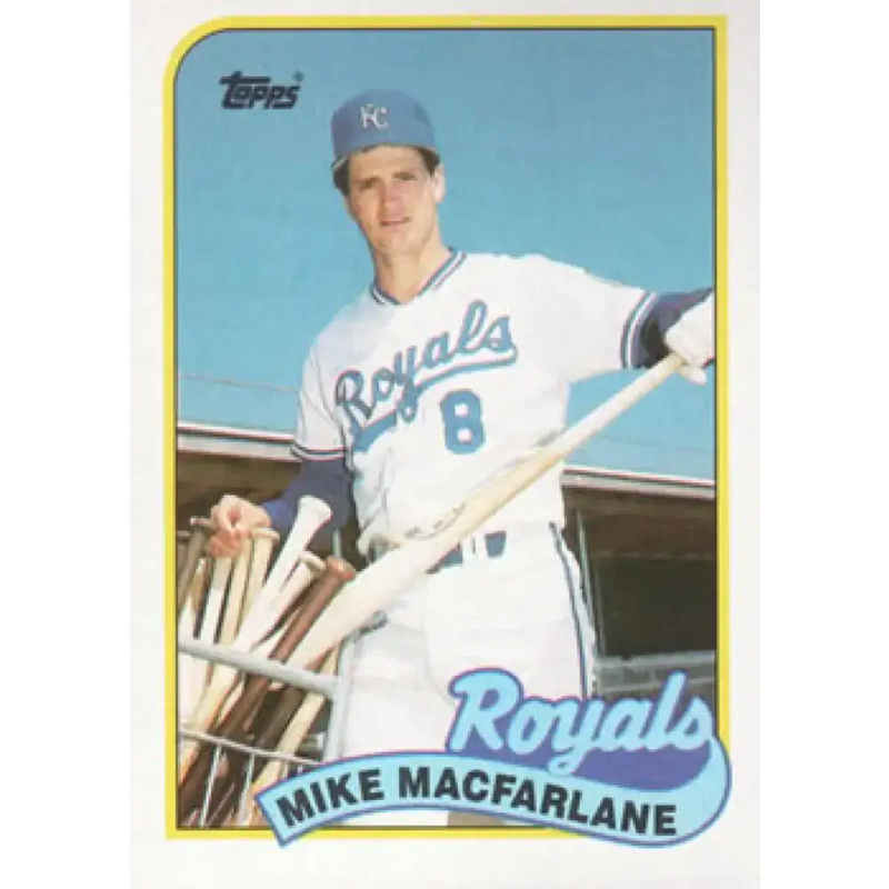 1989 Topps #479 Mike Macfarlane NM-MT RC Rookie Kansas City Royals Baseball Card - Baseball Card Single