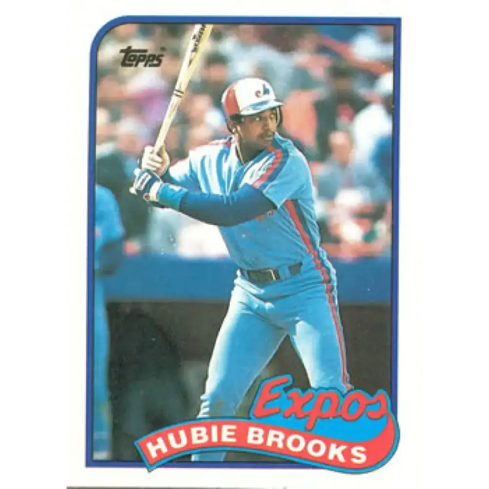 1989 Topps #485 Hubie Brooks NM-MT Montreal Expos Baseball Card - Baseball Card Single