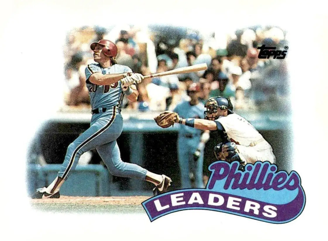 1989 Topps #489 Phillies Leaders - Baseball Card Single